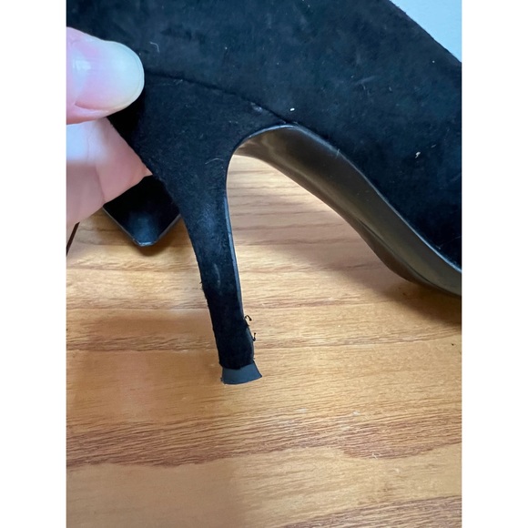 [Nine West] Black Suede Flax Pointy Toe Pumps - Picture 4 of 6